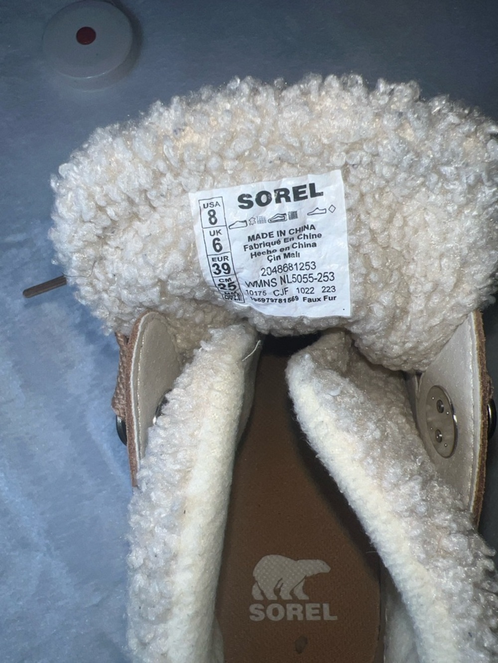 Sorel Tan Lace-Up Shearling Boots - Picture 5 of 6
